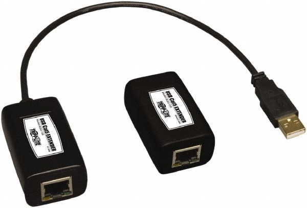 USB Over CAT5/CAT6 Extender, Transmitter and Receiver, 1 Port, Range Up to 150 ft